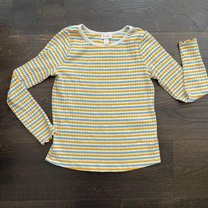 Cat and Jack striped long sleeve ribbed shirt. Size girls 10/12